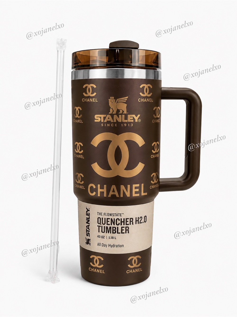 Stanley Brown and Gold Insulated Tumbler with Handle New